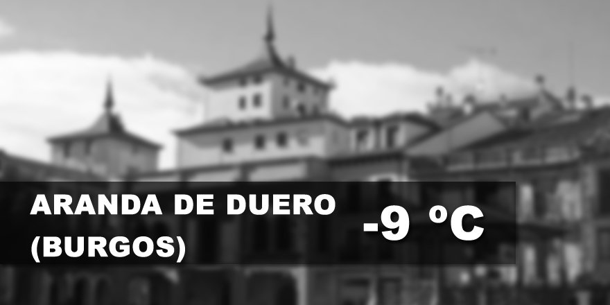 TiempoCyLTV's tweet photo. #BuenosDías Hoy el premio al "congelador más potente" de CyL se lo lleva #ArandaDeDuero con -9 ºC vía @AEMET_CyL https://t.co/y6NliwRfxQ