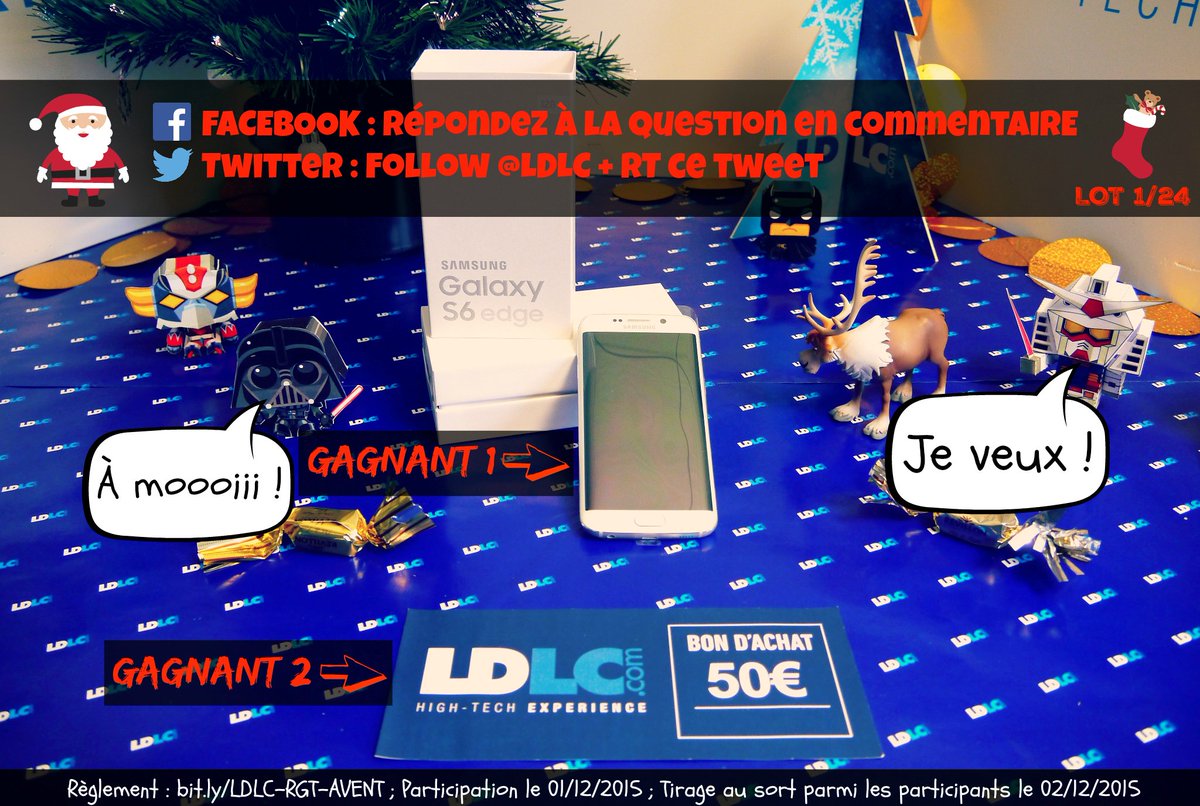 🎄 Calendrier de l'Avent [1/24] C'est parti ! À gagner aujourd'hui : Samsung Galaxy S6 Edge bit.ly/LDLC-S6-EDGE