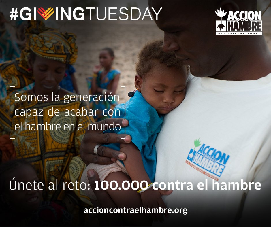 Acontraelhambre's tweet image. #GivingTuesday: Ningún niño debería morir de hambre en el mundo. Dona y únete al reto! bit.ly/GivingTuesdayE…