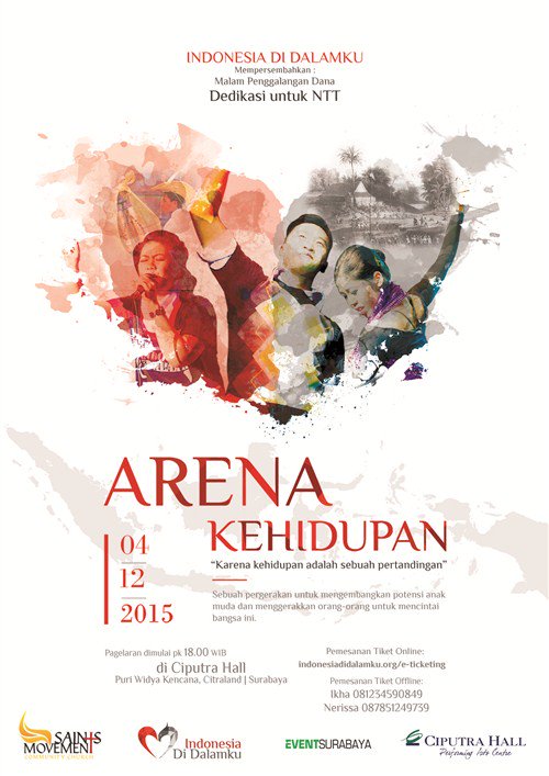 eventyuk's tweet photo. Pagelaran Seni yang bertajuk "ARENA KEHIDUPAN" | 4 Des'15 Di Ciputra Hall, Citraland | Info: https://t.co/JlFGcB0ZvE https://t.co/7i3eZQMv4K