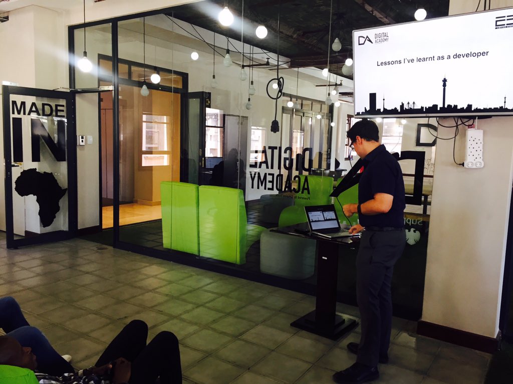 Koe_VM's tweet photo. It's #technicaltuesdays @StreetDev & our tech manager, Ed is filling us in on his lessons as a dev #WeDigDevs https://t.co/CZCIKHxUVu