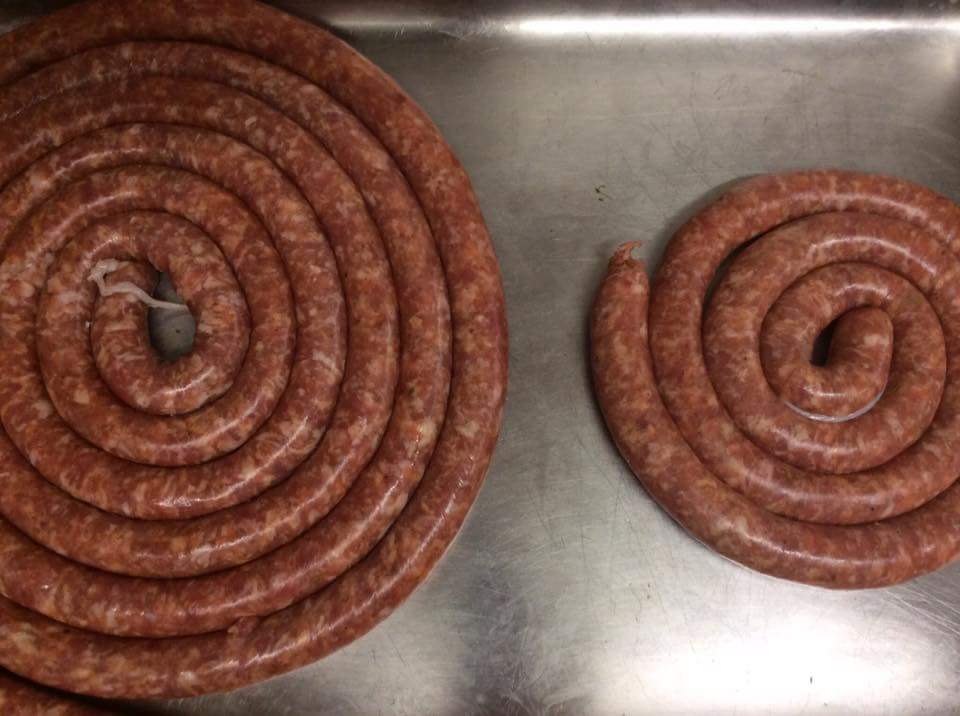 Our ownmade Salsicca - Spicy Pork and Fennel Seed Sausages.  On Menu Now! #sausage #salsiccia #homemade