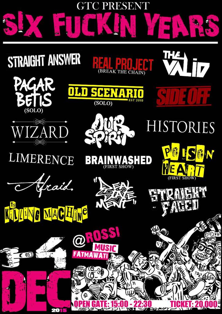 Jumat, 4des <a href="/GTC_09/">GMHC THE CREW </a> present SIX FUCKIN YEARS w/ @sahc96jkt @thevalidpunks <a href="/RealProject_XXX/">REAL PROJECT</a> <a href="/LimerenceHC/">Limerence</a> <a href="/WIZARDMxhc/">WIZARD</a>