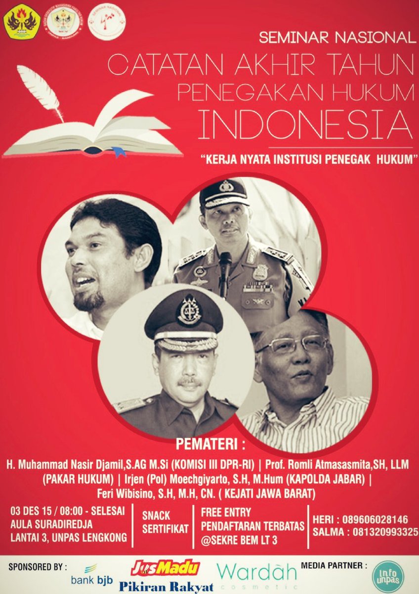 bemfhunpas's tweet photo. COME ON JOIN WITH US😊

BIDANG 1 BEM FH UNPAS mempersembahkan :
"SEMINAR NASIONAL" 

FREE ENTRY! 

@Hukum_Unpas https://t.co/nOsEF8x8uS