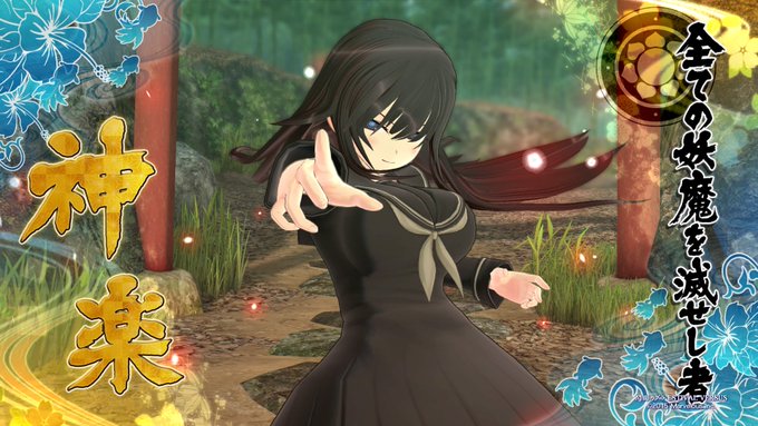 今日のカグラEVのアップデートで追加されたプレイアブルキャラ神楽。さすが真紅のラスボスだけあって絶秘伝忍法は強力。更衣室に新機能も追加されて、キスシーンが撮影できるぞ! 