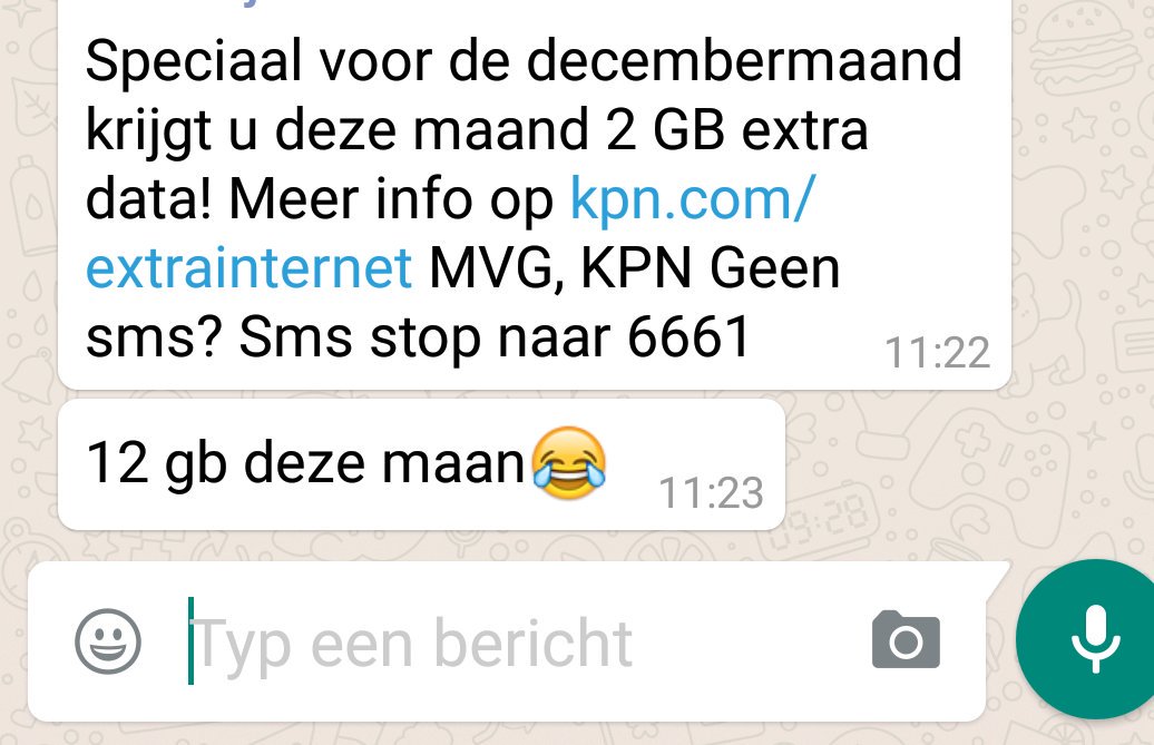 keesweerstand's tweet photo. Dit is ook een mooi kadootje van KPN in de feestmaand december @vodafoneNL 😊 https://t.co/ea7Qt1XBP3