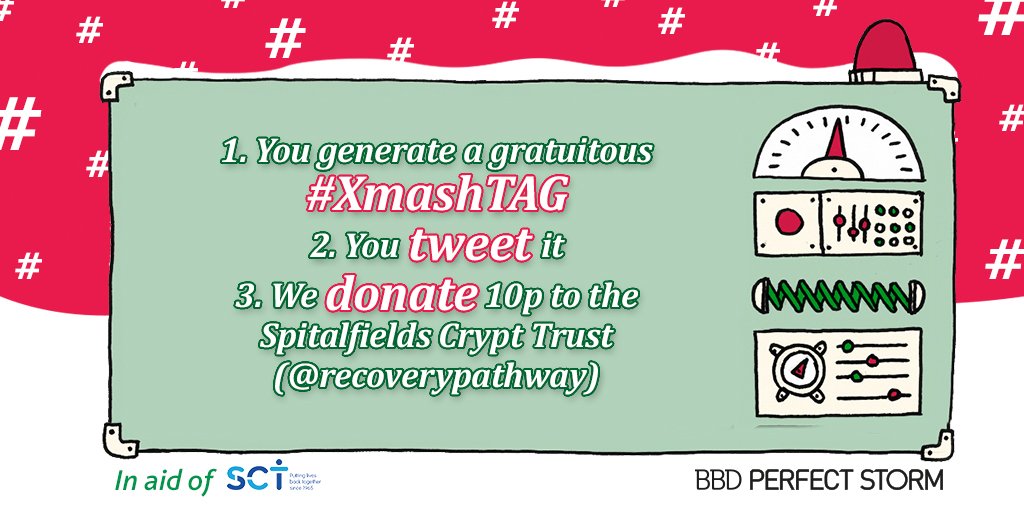 bbdperfectstorm's tweet photo. Give your hashtags a merry makeover at https://t.co/7xJbtyxvCT &amp; help us raise money for @recoverypathway #XmashTAG https://t.co/Xo9pzKzor6