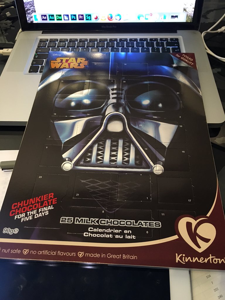 PennProductions's tweet photo. A few of these circling around the office today, counting down the days until the 17th! #starwars #christmas https://t.co/QWiBa10mKA