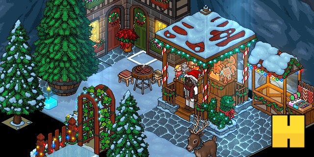 Habbo's tweet photo. ADVENT IS HERE! Log in every day for a free gift + see the BRAND NEW #HabboChristmas furni: https://t.co/XAmole612U https://t.co/BCIkglJ8mM