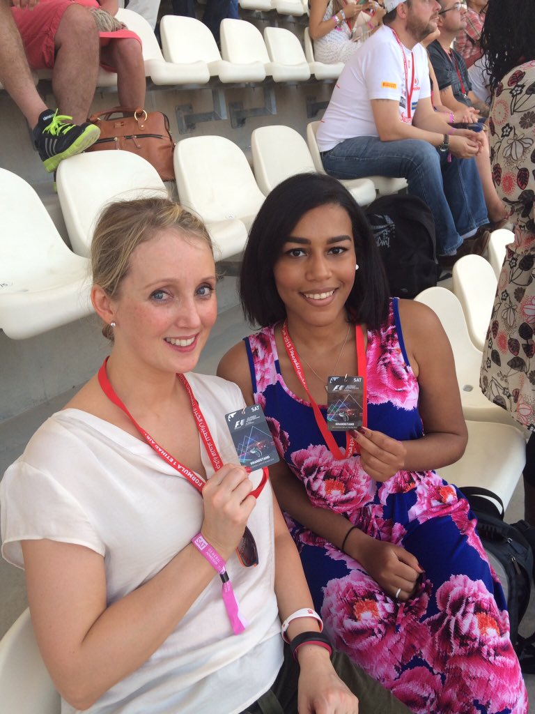 d_tia93's tweet photo. Sat next to @MrsLAKnowles, a fellow #F1Caption winner!
Thanks @ymcofficial for the #AbuDhabiGP tickets! https://t.co/s5AR8OQDBM