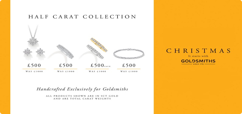 LoveMeadowhall's tweet photo. Browse the @Goldsmithsuk #halfcaratcollection & find the perfect gift for your loved ones #itstartswithgoldsmiths https://t.co/Ca4gRZls3L