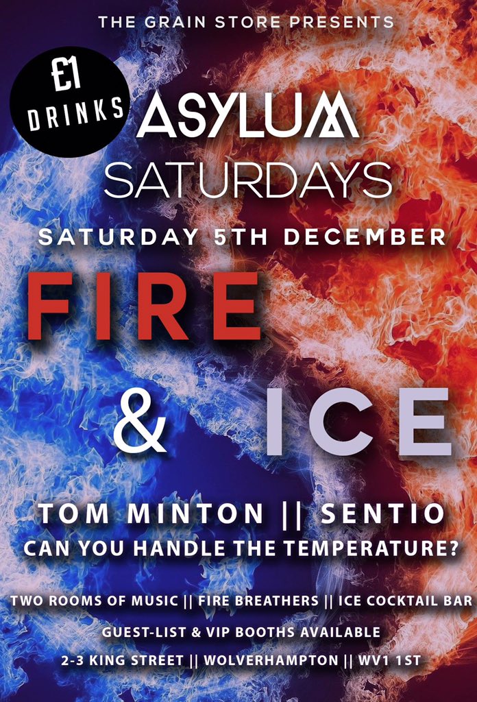 TGS_Wolves's tweet photo. @AsylumSaturdays Presents Fire &amp; Ice this Saturday! Can you handle the temperature? 🔥❄️ https://t.co/ncTGyg3qUp