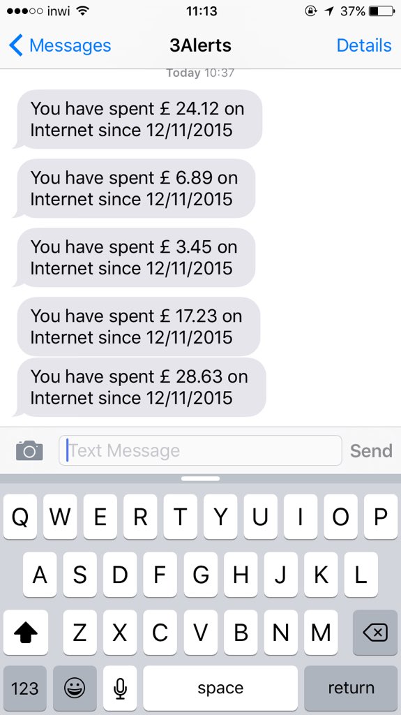 ParisKidwai's tweet image. When ya turn your 3g on for 2 minutes abroad #merked