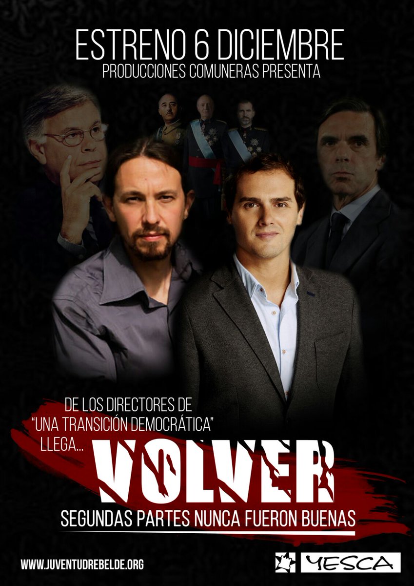 YescaCastilla's tweet photo. #6D estreno del peliculón en todos los platós, donde solo cabe el discurso de defensa del Régimen y su Constitución https://t.co/hcoRVhUCoy