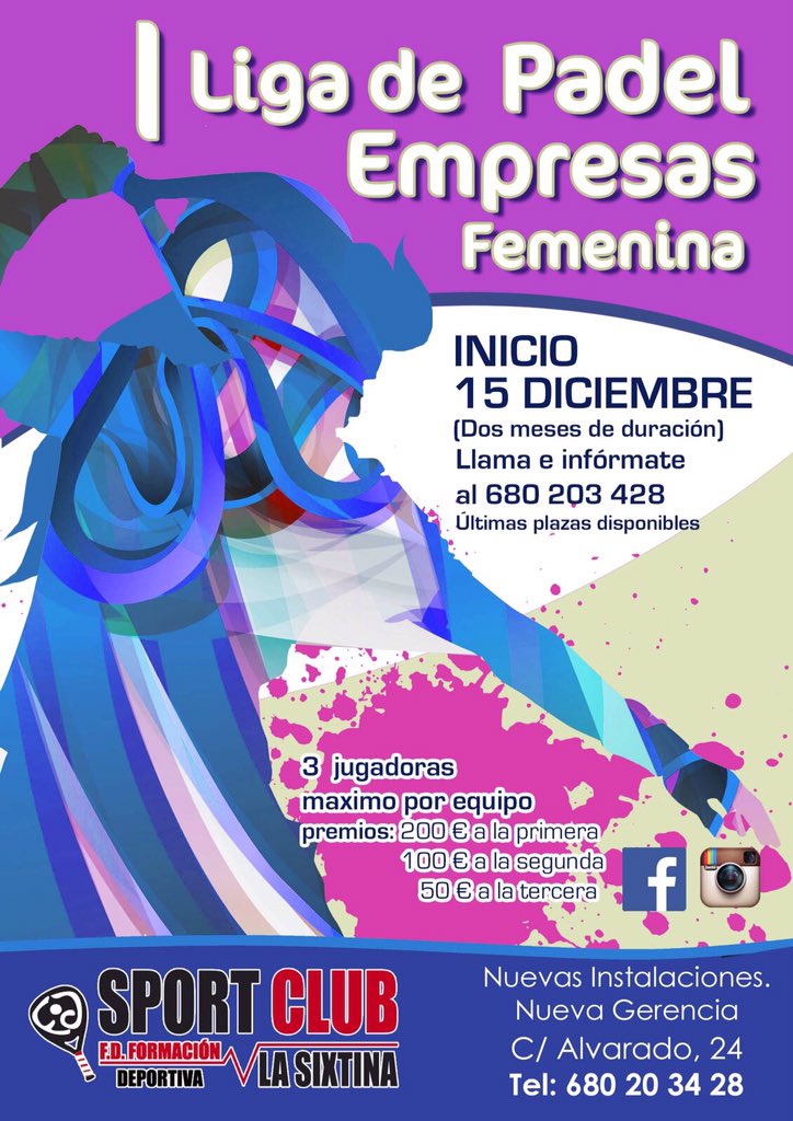 SixtinaSport's tweet photo. Vamos chicas que ya queda menos!!No dejes pasar esta oportunidad y monta tu equipo!! Últimas 10 plazas disponibles https://t.co/A4KDbHiYqP