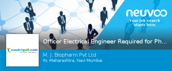 NeuvooEngNaviM's tweet photo. #Officer #Electrical Engineer Required for Pharma Formulation Company https://t.co/jkXlMpzY23 https://t.co/qDm0mHdkNd