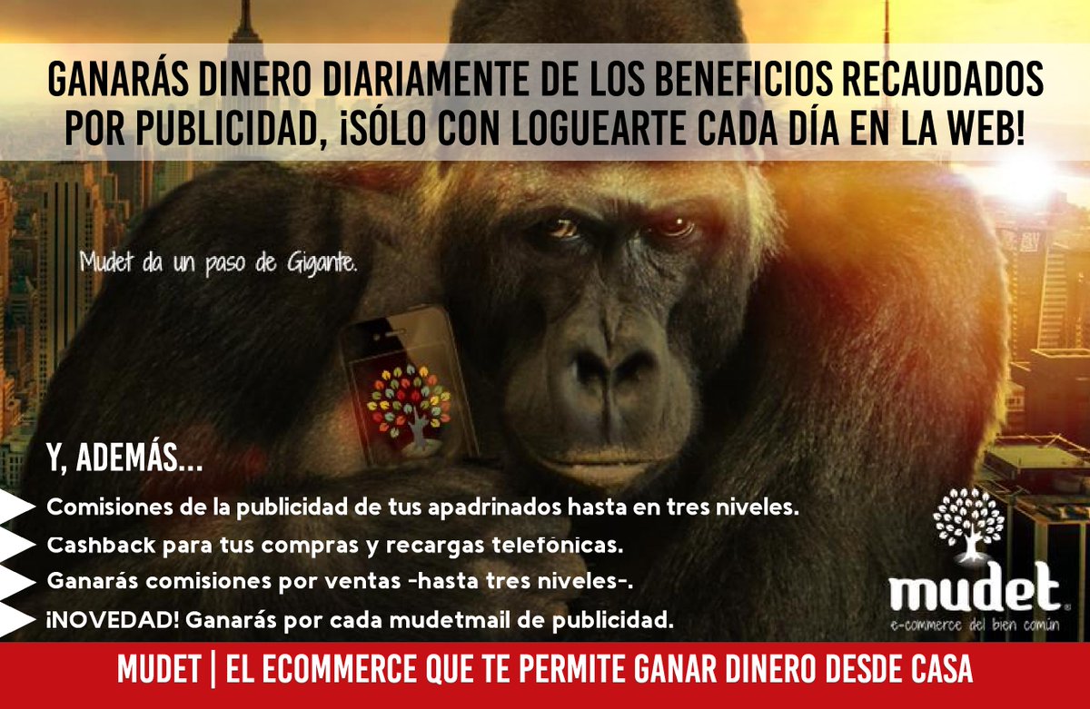 mauracles's tweet photo. #GanaDinero desde casa #SinInvertir. #Mudet el #ecommerce que reparte sus beneficios: https://t.co/0p2JPD5n86 https://t.co/BZ2nXhwBi9