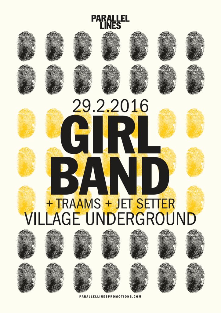 Supporting @girl_band at @villunderlondon will be <a href="/ThisIsJetSetter/">Jet Setter</a> and <a href="/TRA_AMS/">TRAAMS</a> , tix &gt; bit.ly/1L97RjQ