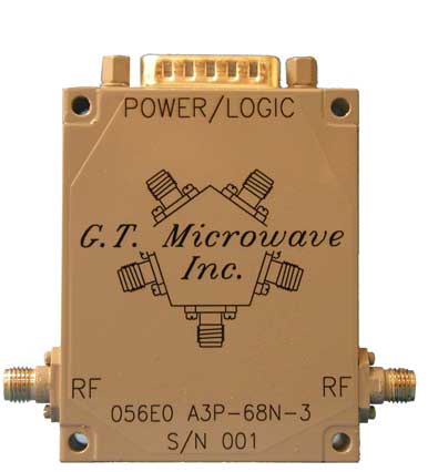 Model A3P-68N-3 is a Digitally Controlled PIN Diode Attenuator that operates from 6.0-18.0 GHz