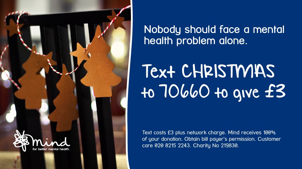 MindCharity's tweet photo. Please support our Christmas appeal > https://t.co/OCRmDu8trQ Donate if you can and please Retweet :) #GivingTuesday https://t.co/1Uk9SUo8P4