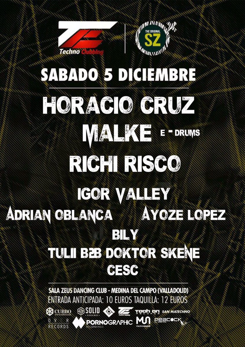 Cartel definitivo para este Sábado....