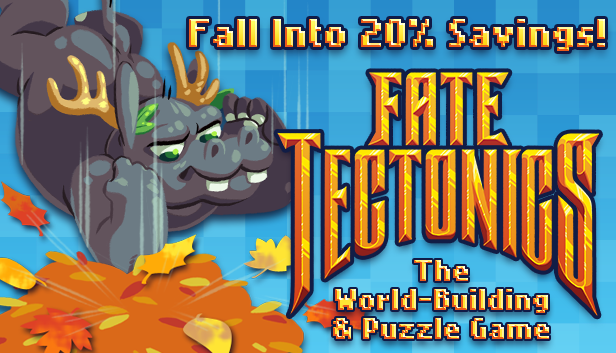 henryfaber's tweet image. Just under 1hr to nab world-shaking @fatetectonics with 20% less damage to your wallet! store.steampowered.com/app/379530