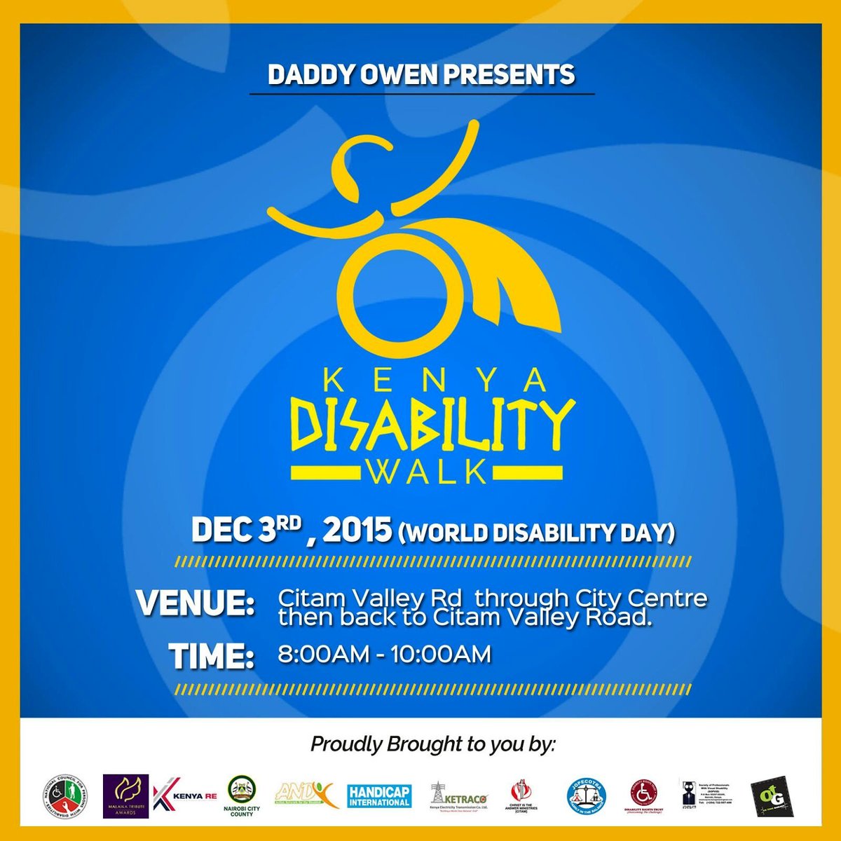 daddyowenmusic's tweet photo. Will be giving out free wheelchairs for those who need new ones...
#KenyaDisabilityWalk https://t.co/OZ9WOQ0BDt