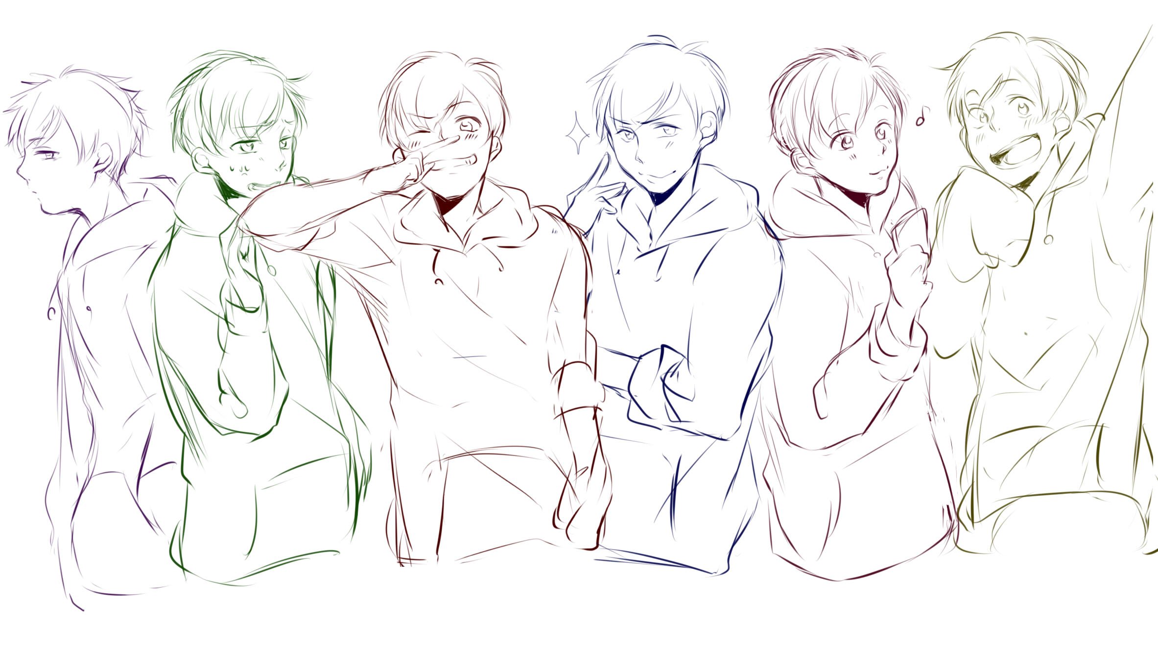 紅野あつ べにちる 自分絵でおそ松さんらくがっきー T Co 8j6tykrnhf Twitter