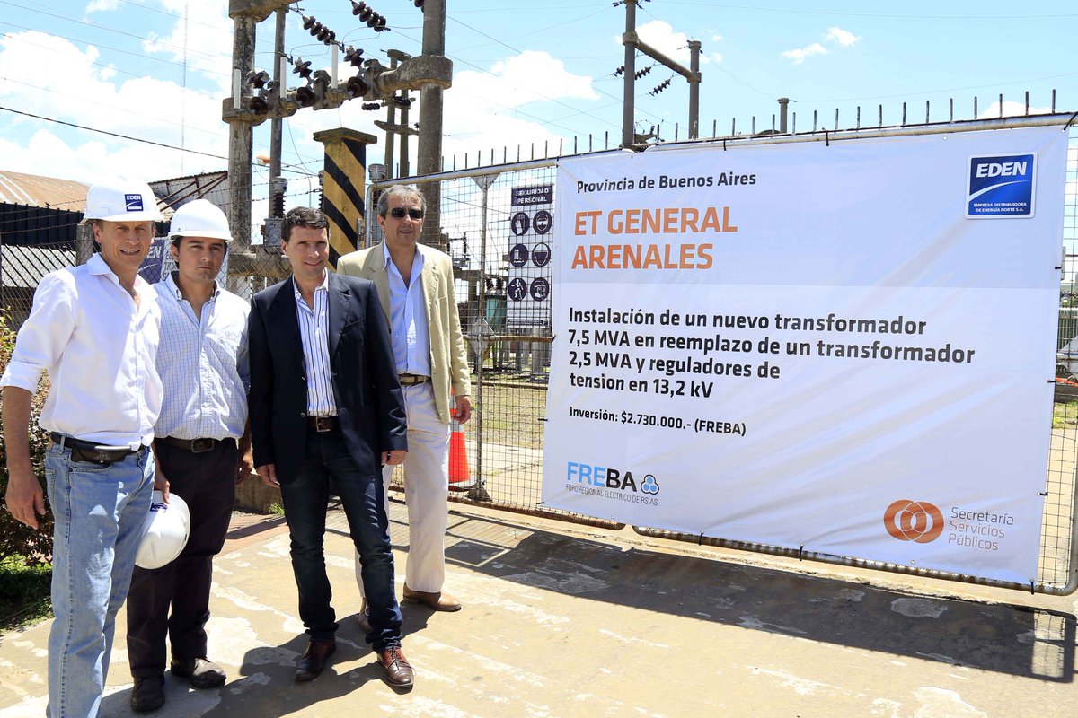 SSP_BA's tweet photo. >@francolaporta inauguró ampliación de E.T de energía en Gral. Arenales, obra que duplicó la potencia. @danielscioli https://t.co/gfdoNHTEdK
