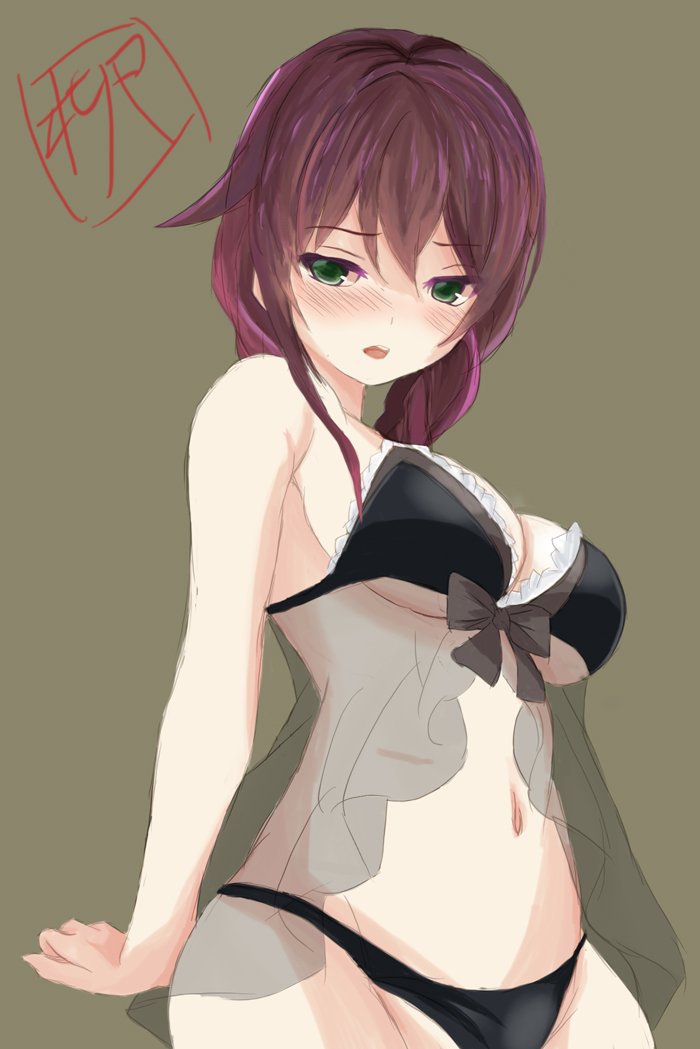 能代(艦これ) 「夜戦中能代「あっ…ずらしたままで…///」
 #艦これ版深夜の真剣お絵描き60分」|柳のイラスト
