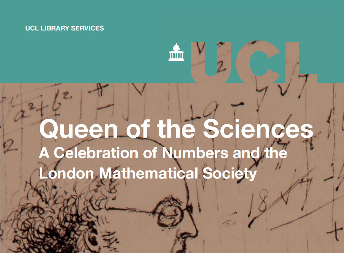 LondMathSoc's tweet photo. Last chance to see this: 'Queen of the Sciences' @UCLLibraries (closing 18 Dec) https://t.co/uP1TIjPr9T #LMS150 https://t.co/fMM5MmCppG