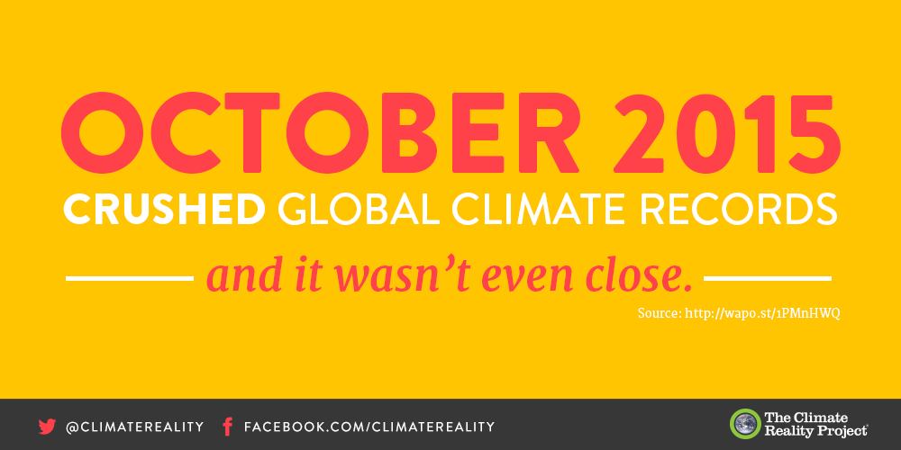 ClimateReality's tweet photo. 2015 will probably be the hottest year ever — but 2016 might top it https://t.co/Bx2QadpECT #ActOnClimate #COP21 https://t.co/B52aChsyL1