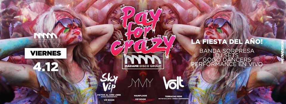 WarrenGroupok's tweet photo. Este Viernes en MDM les presentamos un evento imperdible! 
#PayForCrazy | AMAPOLA en VIVO
Los Viernes son de #MDM!!! https://t.co/L21CFy7B5S