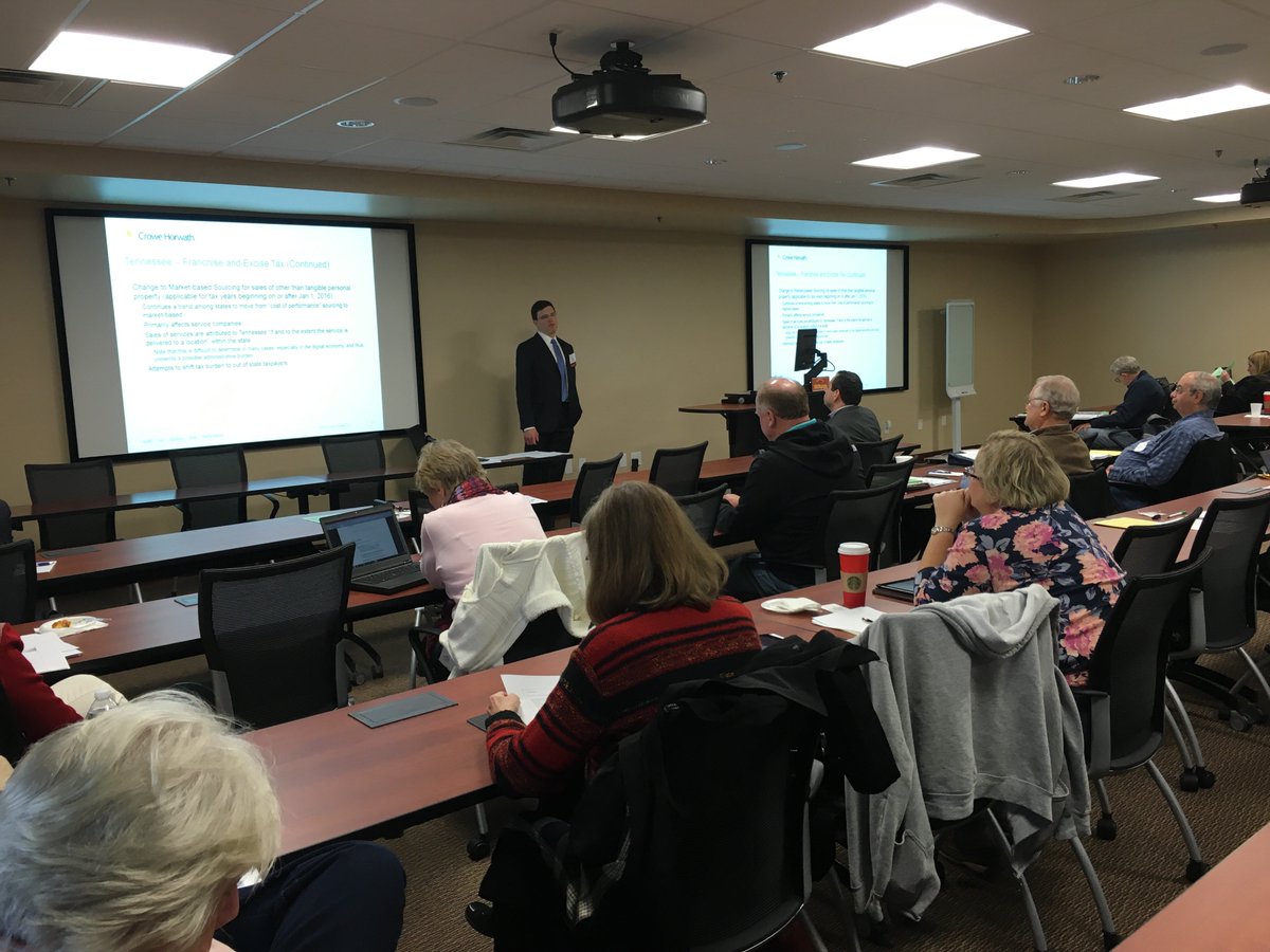 CharlesGeorgeKY's tweet photo. Brandon Newton with @crowehorwath_US in Nashville giving TN tax update. #RockyTaxTennessee #KST15 https://t.co/yQ0vc5I3wd