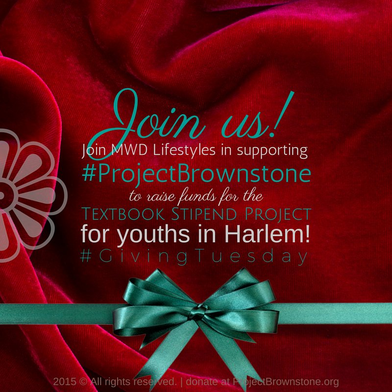 Kahshanna's tweet photo. Awesome @MWD_Lifestyles #GivingTuesday 2016 #goal is to raise $25K for @ProjectBrownsto! #TextbookStipendProject https://t.co/DVbPggcT3I
