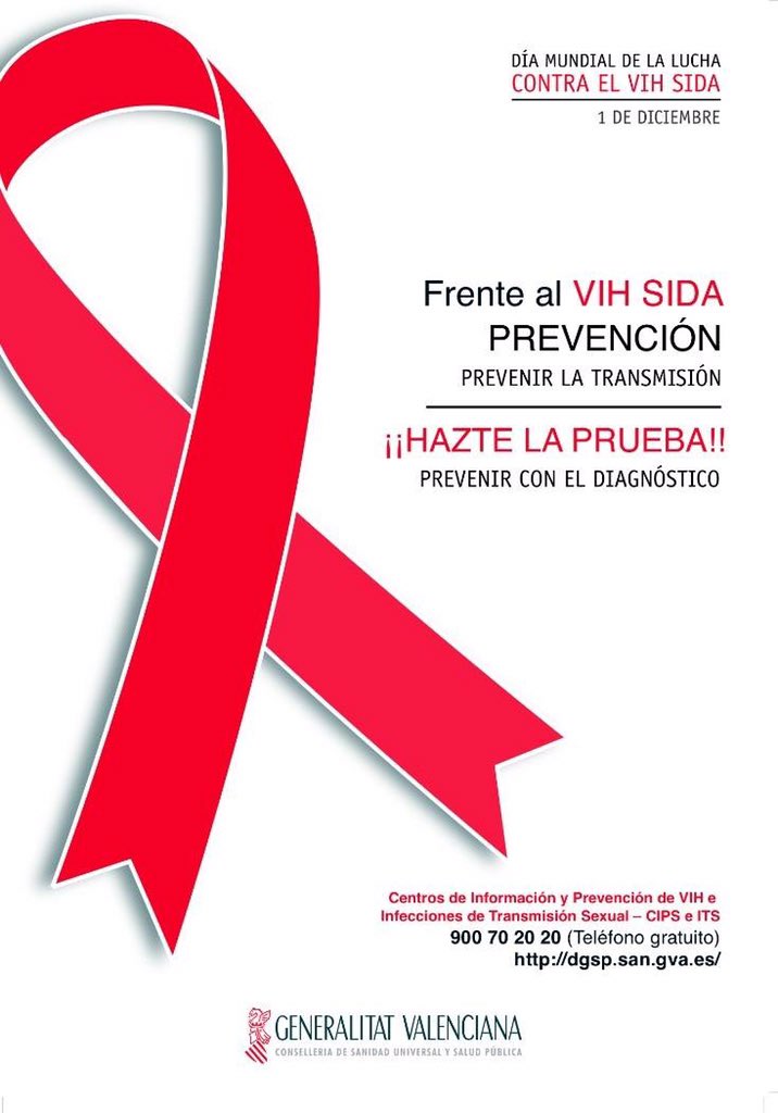 aytodecatral's tweet photo. Hoy, 1 de Diciembre, Día Mundial contra el #sida. Frente al #VIH, prevención @gva_sanitat https://t.co/8PB9eab8LP