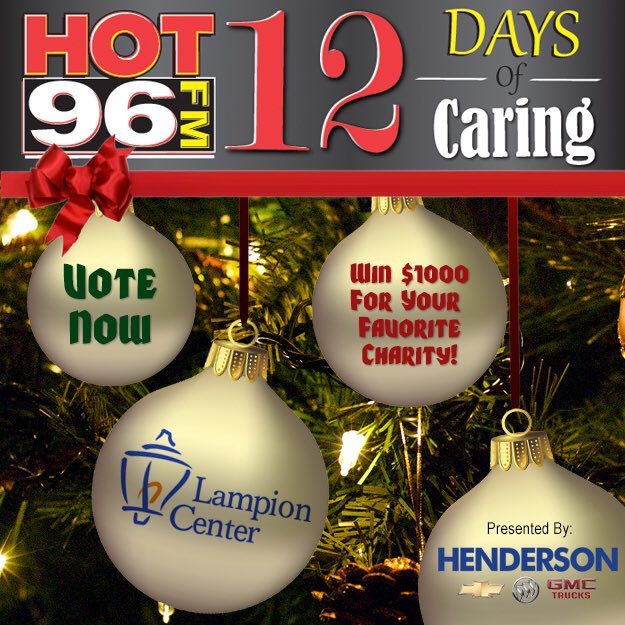 hot96tweets's tweet photo. 12 Days Of CARING! Today's charity is @LampionCenter To vote RETWEET or FAVORITE! #Hot96Caring https://t.co/tOxnMeqsKI
