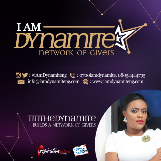 IFM923's tweet photo. #iAmDynamiteNg Are you? Join the #NetworkOfGivers, // @titithedynamite https://t.co/JQmrBFpjyp