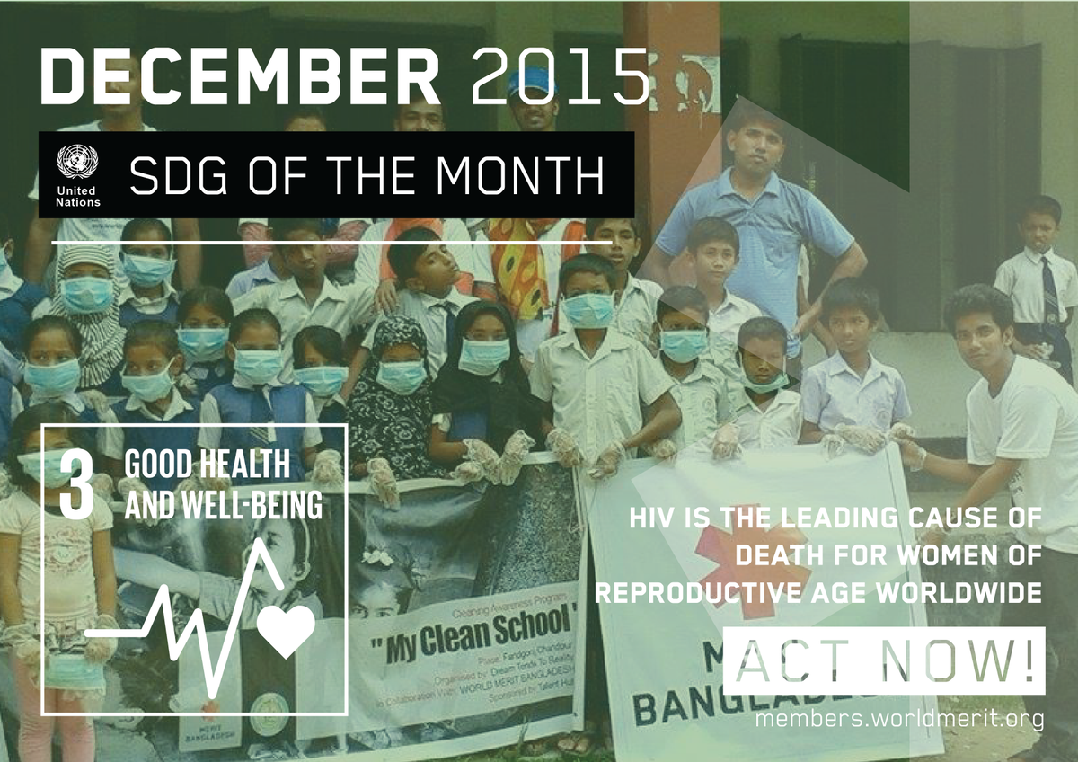 WorldMeritOrg's tweet photo. It's December, so we focus on @UN Sustainable Development #Goal3: Good Health &amp; Well-Being. https://t.co/ukHOWOV4si https://t.co/Xaeq2hMny1