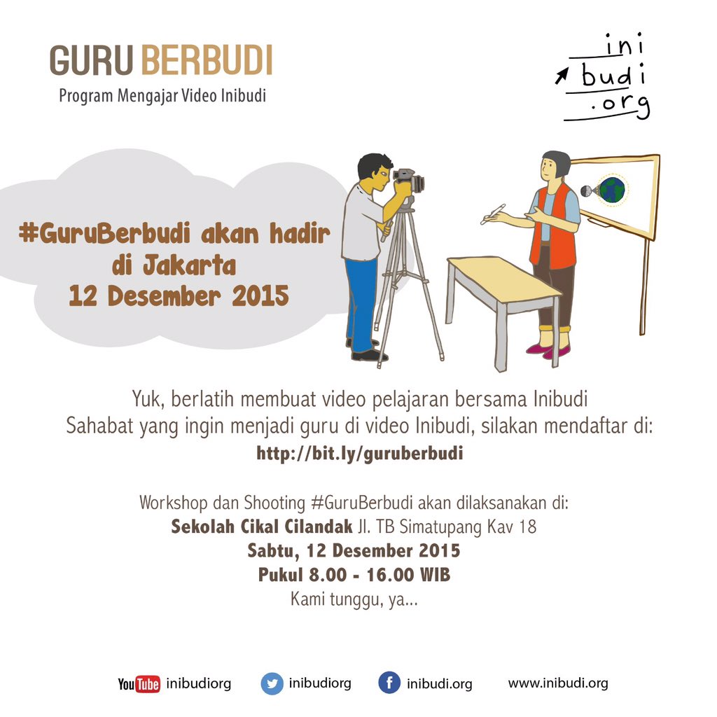 Mengajar dan divideokan, bermanfaat bukan utk 1 kelas saja, tp utk pembelajar di seluruh Indonesia. Yuk, Jakarta!
