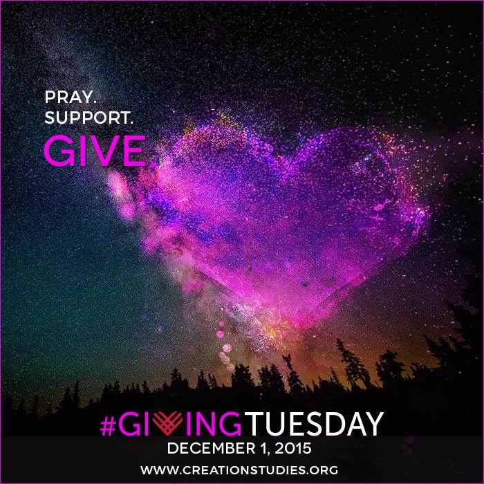Today is #GivingTuesday—a global day dedicated to giving back. Make a difference! creationstudies.org