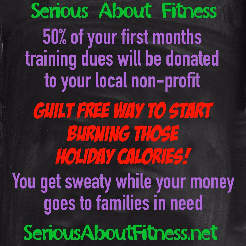 SeriousAboutFit's tweet photo. Our "Holiday Special"...you get to sweat AND make a difference! #SeriousAboutFit #bestofwesternwashington https://t.co/P3XgRZvONJ
