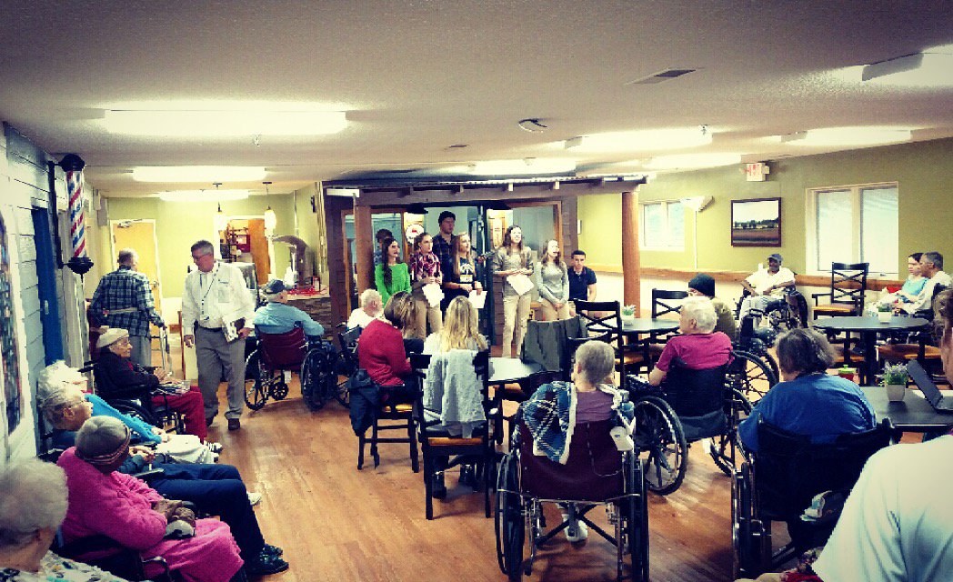 dca_warriors's tweet photo. DCA students leading worship at Signature Healthcare Nursing Home for #givingtuesday! #DCAgivingtuesday https://t.co/T2F2aCZnxo
