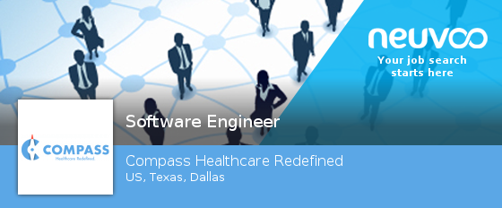NeuvooEngNaviM's tweet photo. #Software #Engineer needed in #Dallas at Compass Healthcare Redefined. Apply now! #jobs https://t.co/qekuULGaXY https://t.co/UNMy4eFcZJ