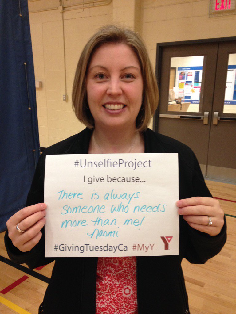 NaomiYMCASM's tweet photo. #UnselfieProject #GivingTuesdayCA #MyY https://t.co/vtHVW2v2wq