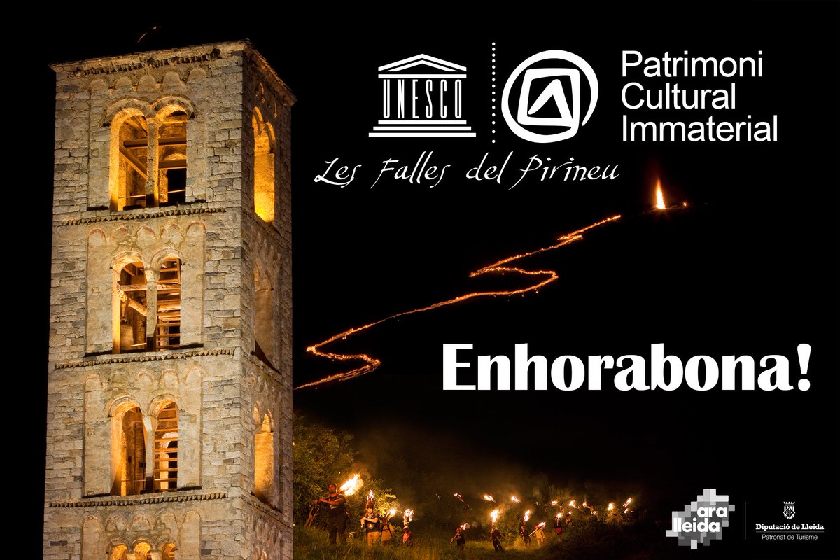 Quina emoció! La Festa de les #FallesDelPirineu acaba de ser declarada Patrimoni Immaterial #UNESCO