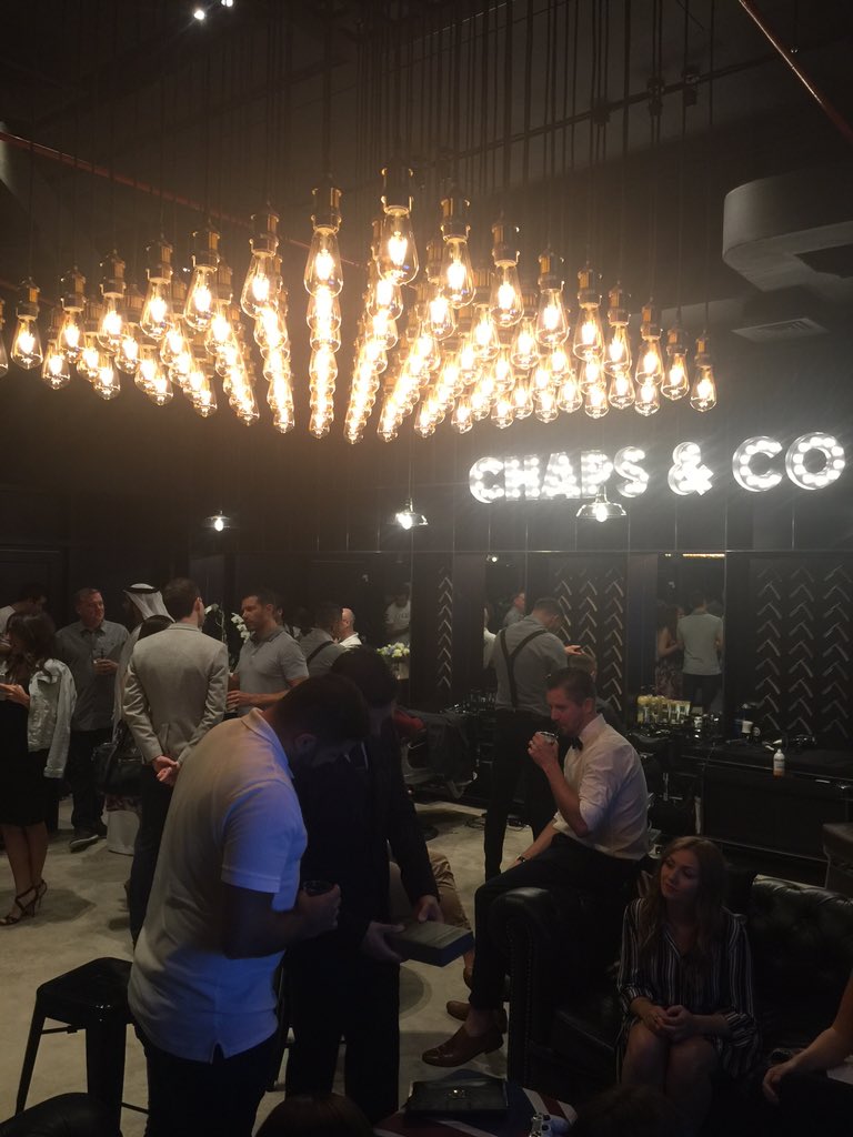 blueskiesdubai's tweet photo. Fab opening party at #chapsandco JLT great turn out #barbers #gentlemenstonic #mensgrooming #blueskies #mydubai https://t.co/WnCUZYFLk6