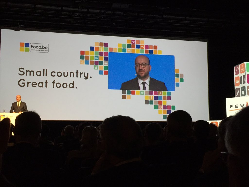 90.000 werknemers, stabiele werkgelegenheid en stijgende export. <a href="/CharlesMichel/">Charles Michel</a> over voedingsindustrie #fevia2015.