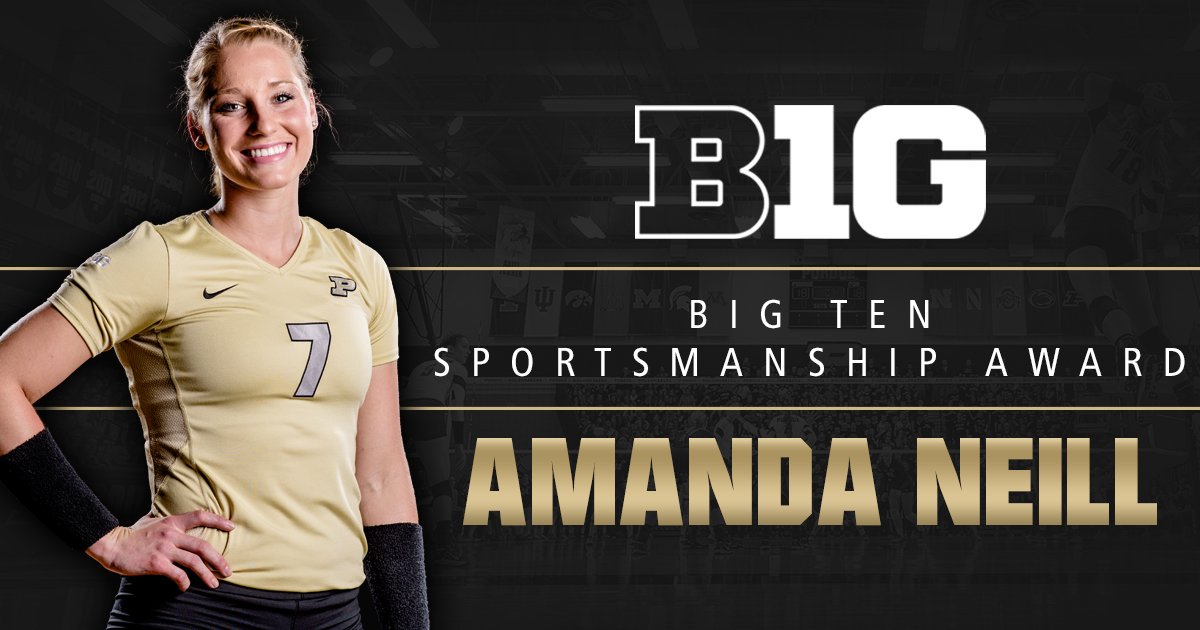 PurdueVB's tweet photo. Where would we be w/out amazing people &amp; teammates, like our libero @amandaneill4? #classact #boilerup https://t.co/aBmEKNkI1p
