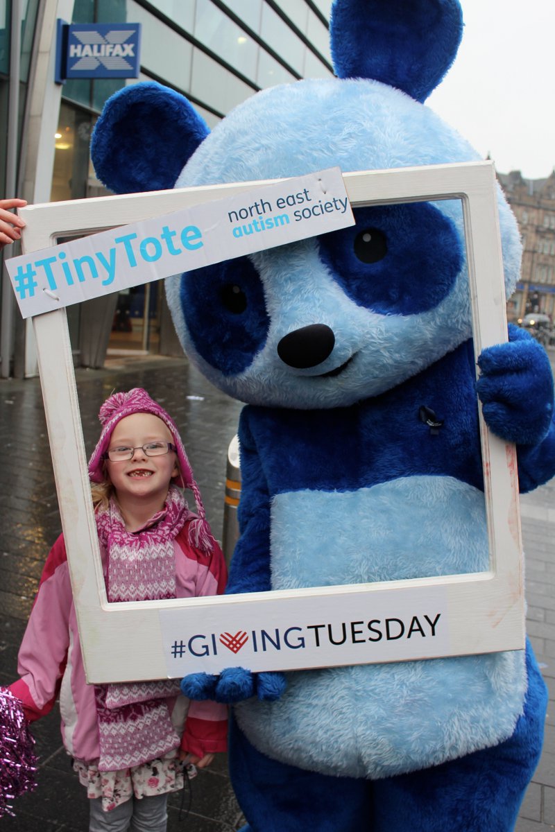 NEAutismSociety's tweet photo. @givingtuesdayuk what a fab day for #GivingTuesday giving festive #tinytote goodies to our supporters in Newcastle https://t.co/bTfYfIr1EL